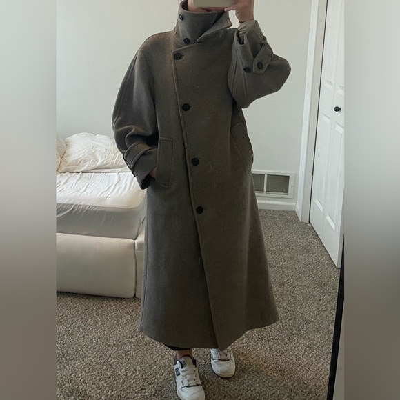 Zara Oversized Wool Blend Coat - Picture 5 of 8